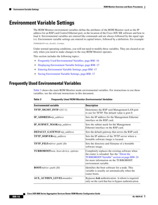 Set Variables Cisco Router Asr 9k rommon config | PDF