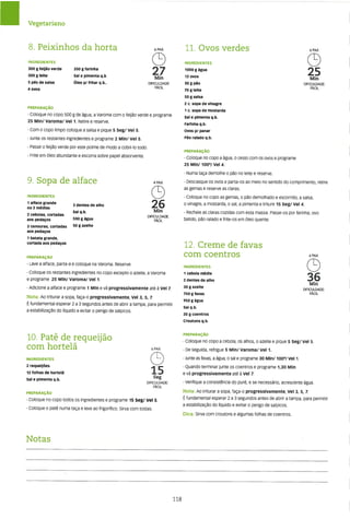 As receitas essenciais