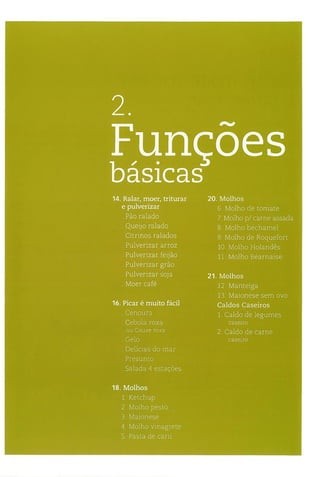 As receitas essenciais