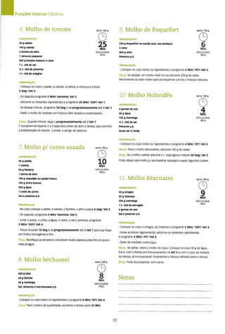 As receitas essenciais