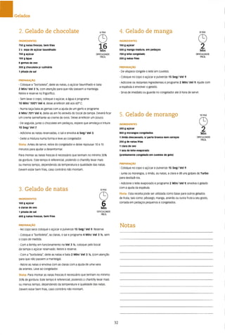 As receitas essenciais