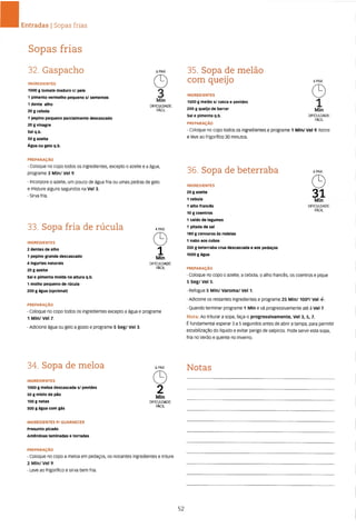 As receitas essenciais