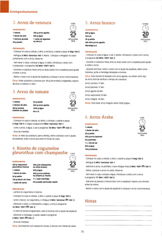 As receitas essenciais