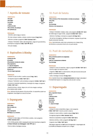 As receitas essenciais