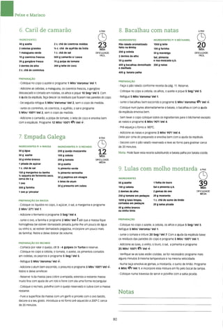 As receitas essenciais