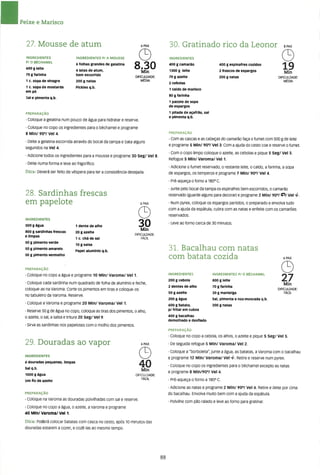 As receitas essenciais