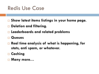 Introduction of Redis as NoSQL Database | PPT