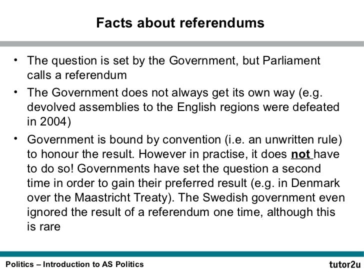 As referendums