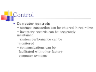 Asrs Control System Computer Asrs | PPT