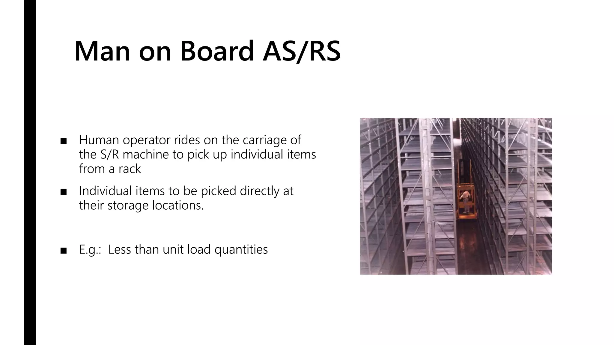 S R Machine Automated Storage/Retrieval Systems - Explained | PPTX
