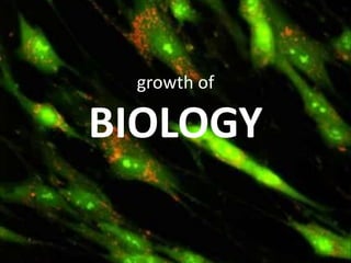 growth of

BIOLOGY
 