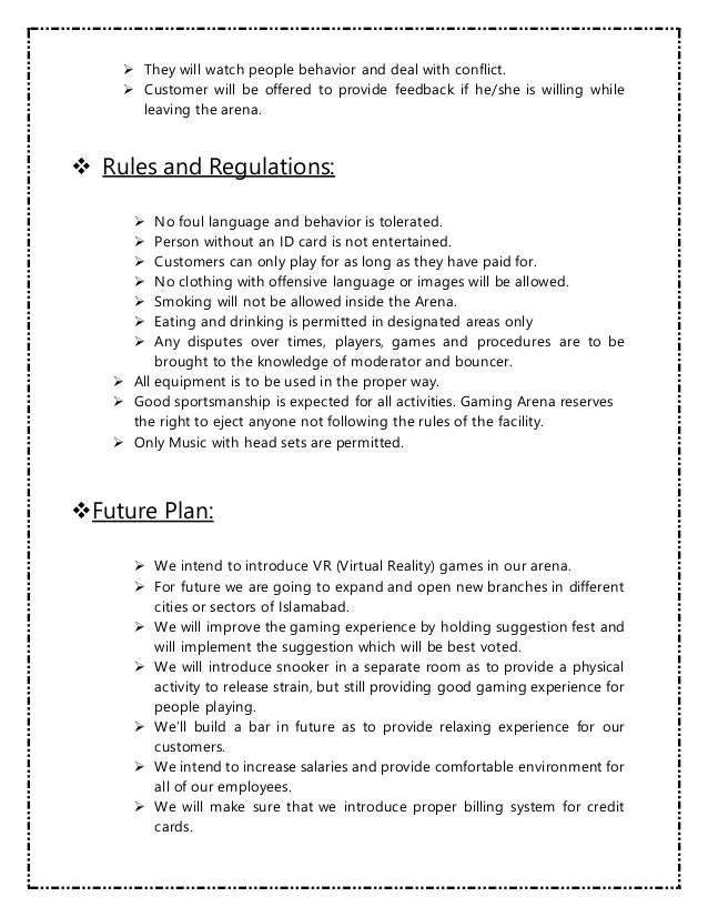 Gaming business plan pdf image