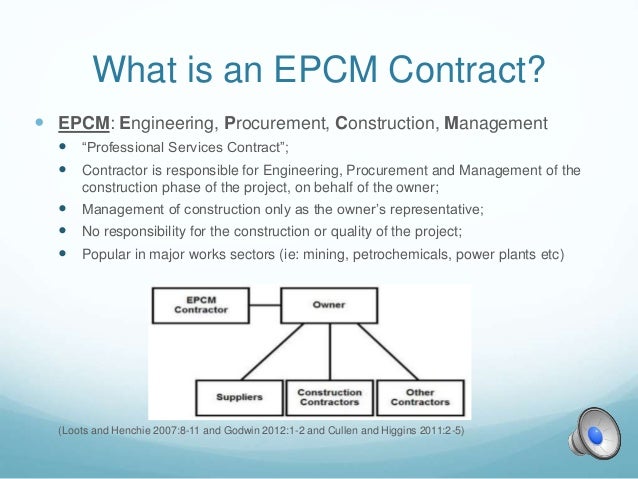 epc v epcm contracting a comparison epcm