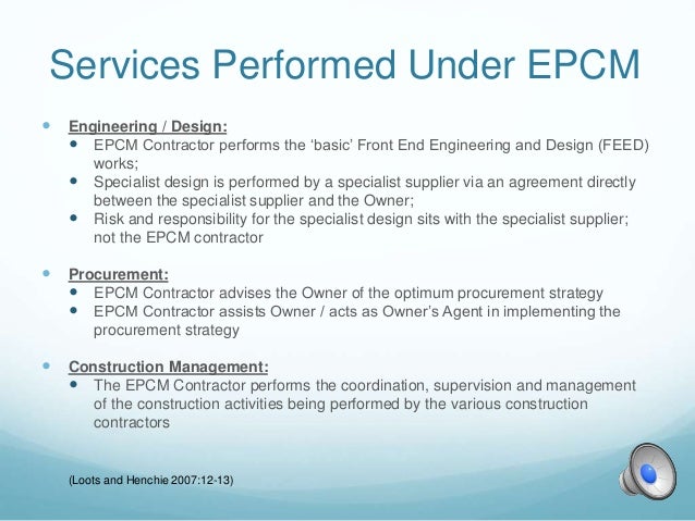 epc v epcm contracting a comparison epcm