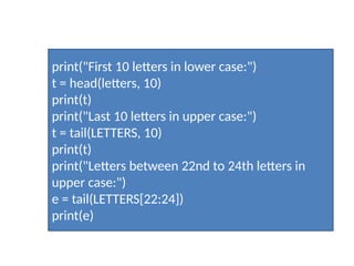 Extracting and Manipulating Letters in R and Python: Head and Tail ...