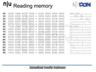Reading memory
00   6C29   760A   6C29   760A   -   0100   0000   0000   0000   l)v.l)v.........
10   0100   0000   387B   C603   -   387B   C603   0000   0000   ....8{..8{......
20   0000   0000   0000   0000   -   4C7B   C603   4C7B   C603   ........L{..L{..
30   0000   0000   0000   0000   -   0000   0000   607B   C603   ............`{..
40   607B   C603   0000   0000   -   0000   0000   0000   0000   `{..............
50   747B   C603   747B   C603   -   0000   0000   0000   0000   t{..t{..........
60   0000   0000   887B   C603   -   887B   C603   0000   0000   .....{...{......
70   0000   0000   0000   0000   -   9C7B   C603   9C7B   C603   .........{...{..
80   0000   0000   0000   0000   -   0000   0000   B07B   C603   .............{..
90   B07B   C603   0000   0000   -   0000   0000   0000   0000   .{..............
A0   C47B   C603   C47B   C603   -   0000   0000   0000   0000   .{...{..........
B0   0000   0000   D87B   C603   -   D87B   C603   0000   0000   .....{...{......
C0   0000   0000   0000   0000   -   EC7B   C603   EC7B   C603   .........{...{..
D0   0000   0000   0000   0000   -   0000   0000   007C   C603   .............|..
E0   007C   C603   0000   0000   -   0000   0000   0000   0000   .|..............
F0   147C   C603   147C   C603   -   0000   0000   0000   0000   .|...|..........
 