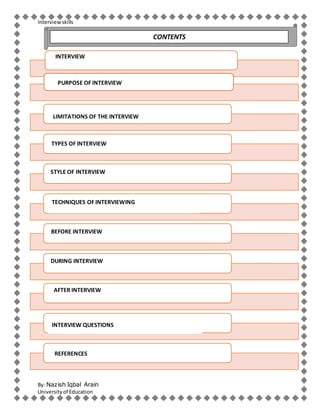 Interview File Cover Labelling Interview Skills | DOCX