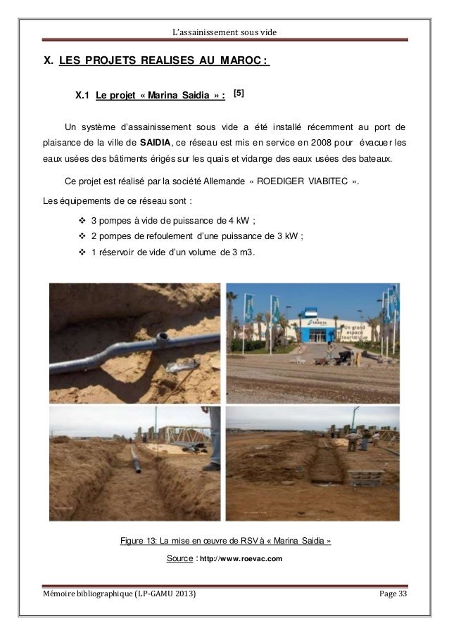 assainissement sous vide
