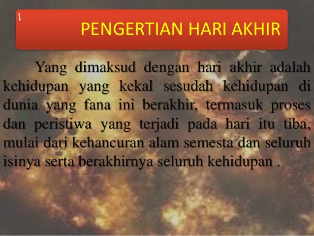 Studi Islam = Makna Iman Kepada Hari Akhir