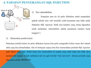 Aksi penyerangan SQL dan penjegahan | PPTX
