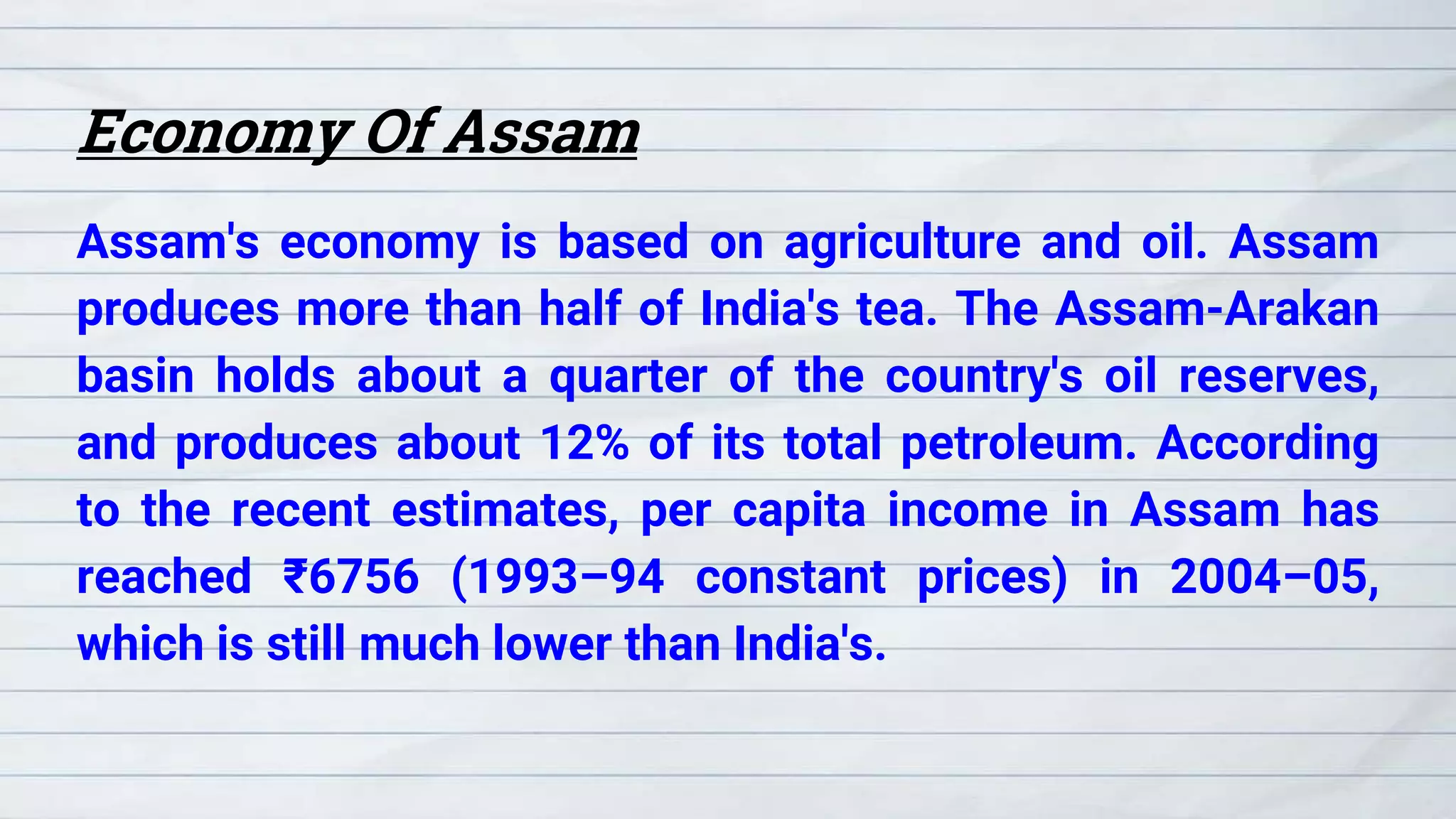 Assam ppt | PPTX