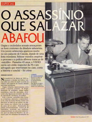 O Assassínio que Salazar Abafou - Fernando Dacosta