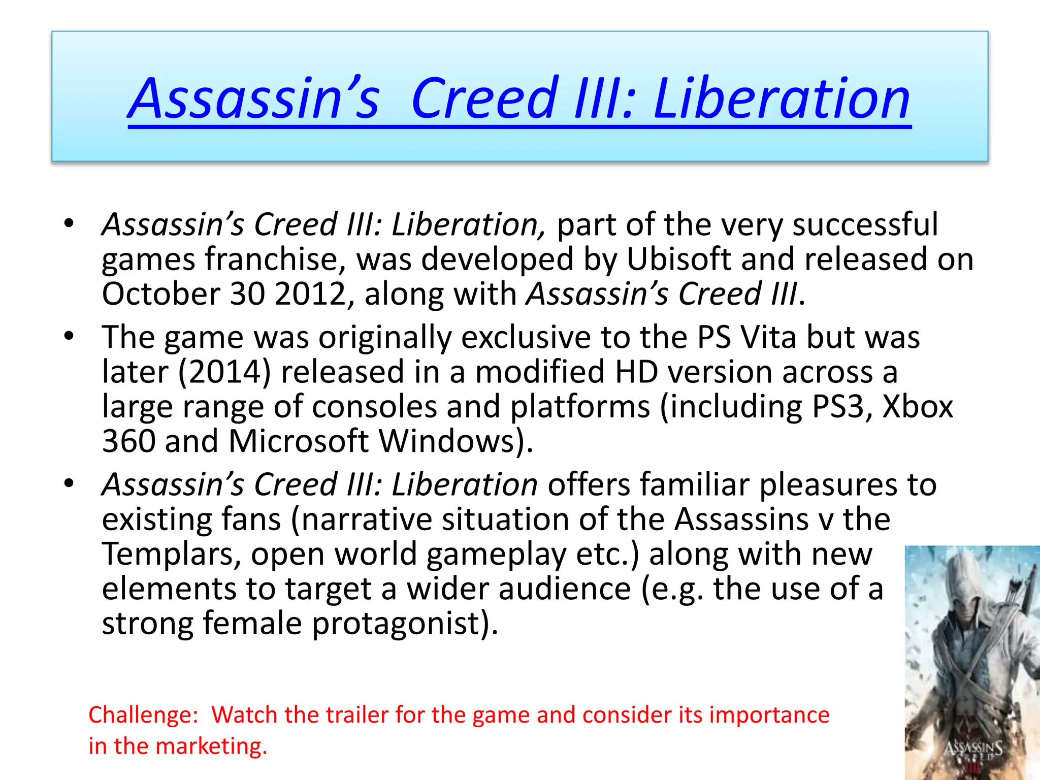 Assassin's creed-3-liberation-2 power point | PPT
