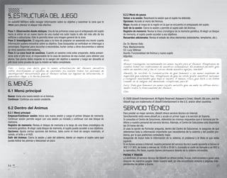 5. ESTRUCTURA DEL JUEGO                                                                           6.2.2 Menú de pausa
                                                                                                  Volver a la sesión: Reactivará la sesión que el sujeto ha detenido.
Un asesino siempre debe recoger información sobre su objetivo y examinar la zona que le           Opciones: Accede al menú del Animus.
rodea para planear el ataque más efectivo.                                                        Mapa: Accede al mapa de la región en la que se encuentra el antepasado del sujeto.
                                                                                                  Salir de la sesión: Cierra la sesión y permite al sujeto salir del Animus.
Paso 1: Observación desde atalayas. Una de las primeras cosas que el antepasado del sujeto        Registro de memoria: Revisa la línea cronológica de la memoria genética. Al elegir un bloque
hacía al entrar en un nuevo barrio de una ciudad era subir hasta lo alto del más alto de los      de memoria, el sujeto puede acceder a sus objetivos.
ediﬁcios o estructuras. Esto le permitía tener una imagen general de la zona.                     Recuerdos adicionales: Revisa el estado de otros elementos (estandartes, templarios, etc.).
Paso 2: Investigación. El segundo paso a la hora de preparar un asesinato era reunir cuanta
información pudiera encontrar sobre su objetivo. Esas búsquedas se centraban en interrogar a      De: Dr. Warren Vidic
personajes, ﬁsgonear para escuchar a escondidas, hurtar cartas u otros documentos o valerse       Para: Mantenimiento
de otros asesinos informadores.                                                                   CC: Lucy Stillman
Paso 3: La casa local de asesinos. Cuando un asesino creía estar preparado, debía presen-         Asunto: Funcionalidad del Animus y nuevo sujeto
tarse ante el jefe local, el responsable de la casa de asesinos de esa ciudad, para obtener una   Adjuntos:
pluma. Esa pluma debía mojarse en la sangre del objetivo a asesinar y luego ser devuelta al       Hola:
jefe local como prueba de que la misión se había completado.
                                                                                                  Hemos conseguido recientemente un nuevo sujeto para el Animus. Asegúrense de
                                                                                                  cambiar todas las contraseñas de nuestros ordenadores. No podemos permitir que
Vidic – Lucy, ¿no decía que la nueva actualización del Animus permitiría
                                                                                                  entre en nuestra red y lea el correo desde nuestro equipo, ¿verdad?
saltar directamente al objetivo de asesinato sin realizar todas las misiones de
investigación? Necesitamos que el Animus rellene las lagunas de información, si                   Además, he recibido la comunicación de que tenemos a un nuevo empleado de
queremos llegar a la fecha prevista.                                                              seguridad que empieza hoy. Asegúrense de que no olvida grabar nuestras sesiones
                                                                                                  y cualquier movimiento que haya el sujeto. A menos, claro, que darle a un botón
                                                                                                  cuando se le indique sea demasiado complicado para él.
6. MENÚS                                                                                          Lucy: Dado que tenemos un nuevo sujeto necesito que me envíe su último docu-
                                                                                                  mento sobre la funcionalidad del Animus.
6.1 Menú principal                                                                                Vidic
Nueva: Inicia una nueva sesión en el Animus.
Continuar: Continúa una sesión existente.                                                         © 2008 Ubisoft Entertainment. All Rights Reserved. Assassin’s Creed, Ubisoft, Ubi.com, and the
                                                                                                  Ubisoft logo are trademarks of Ubisoft Entertainment in the U.S. and/or other countries.

6.2 Dentro del Animus                                                                             SERVICIO TÉCNICO
6.2.1 Menú principal                                                                              Para prestar un mejor servicio, Ubisoft ofrece servicio técnico en Internet.
Empezar/Continuar sesión: Inicia una nueva sesión y carga el primer bloque de memoria.            Sencillamente visita www.ubisoft.es y acude en primer lugar a la sección de Soporte.
Continuar sesión permite seguir con una sesión ya iniciada y continuar con ese bloque de          Si consultas el Centro de Soluciones, obtendrás las mismas respuestas que si llamaras por te-
memoria.                                                                                          léfono a nuestro personal del servicio técnico. Además, el Centro de Soluciones está disponible
Registro de memoria: Revisa el bloque de memoria a lo largo de una línea cronológica de           las 24 horas del día.
memoria genética. Al elegir cada bloque de memoria, el sujeto puede acceder a sus objetivos.      Si usas la opción de Formular pregunta, dentro del Centro de Soluciones, te aseguras de que
Opciones: Ajusta ciertas opciones del Animus, tales como el nivel de sangre mostrado, el          obtenemos toda la información importante que necesitamos de tu sistema y del posible pro-
sonido, el brillo y el HUD.                                                                       blema, por lo que podremos contestarte mejor.
Salir del Animus: Cierra la sesión y sale del sistema, dando un respiro al sujeto para que        Asegúrate de incluir toda la información de tu sistema, el problema y el título al que estás
pueda estirar las piernas y descansar un poco.                                                    jugando.
                                                                                                  Si no tienes acceso a Internet, nuestro personal del servicio técnico puede ayudarte si llamas al
                                                                                                  902 117 803, de lunes a viernes de 16:00 a 20:00 h. (consulta el coste de llamada a un 902 a
                                                                                                  tu operador). Por favor, cuando llames permanece delante de tu sistema encendido.
                                                                                                  PISTAS Y TRUCOS
                                                                                                  Lo sentimos, el servicio técnico de Ubisoft no ofrece pistas, trucos, instrucciones o guías para
                                                                                                  ninguno de nuestros juegos. Visita nuestra web, en ella encontrarás enlaces a páginas inde-
                                                                                                  pendientes de pistas y trucos.
14                                                                                                                                                                                              15
 