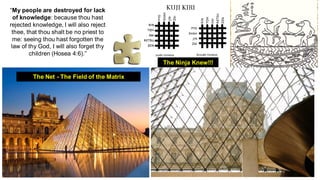 “My people are destroyed for lack
of knowledge: because thou hast
rejected knowledge, I will also reject
thee, that thou shalt be no priest to
me: seeing thou hast forgotten the
law of thy God, I will also forget thy
children (Hosea 4:6).”
The Net - The Field of the Matrix
The Ninja Knew!!!
 