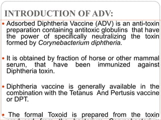 Assay of adsorbed diptheria vaccine and adsorbed tetanus | PPTX