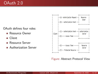 Lecture #25 : Oauth 2.0 | PDF