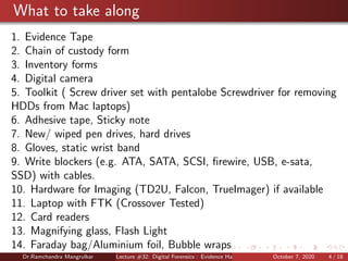 Lecture #32: Digital Forensics : Evidence Handling, Validation and ...