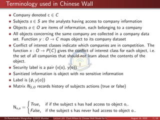 Lecture #8: Clark-Wilson & Chinese Wall Model for Multilevel Security
