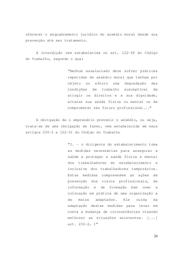 Artigo assedio moral