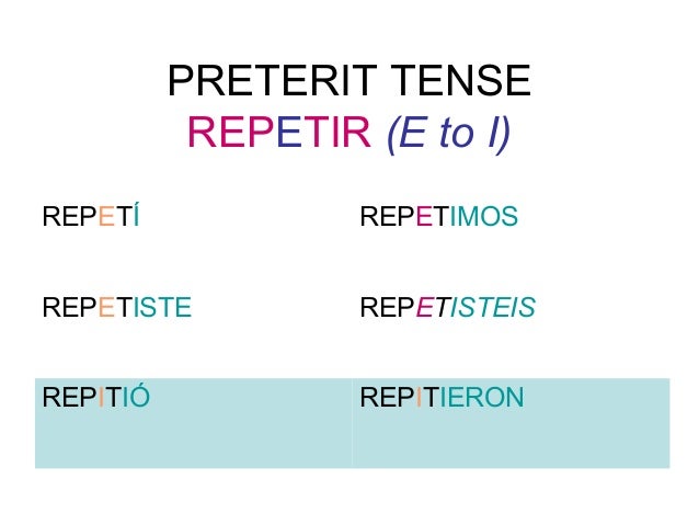 Pedir Verb Chart