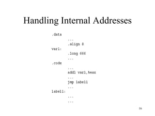 Handling Internal Addresses
16
 