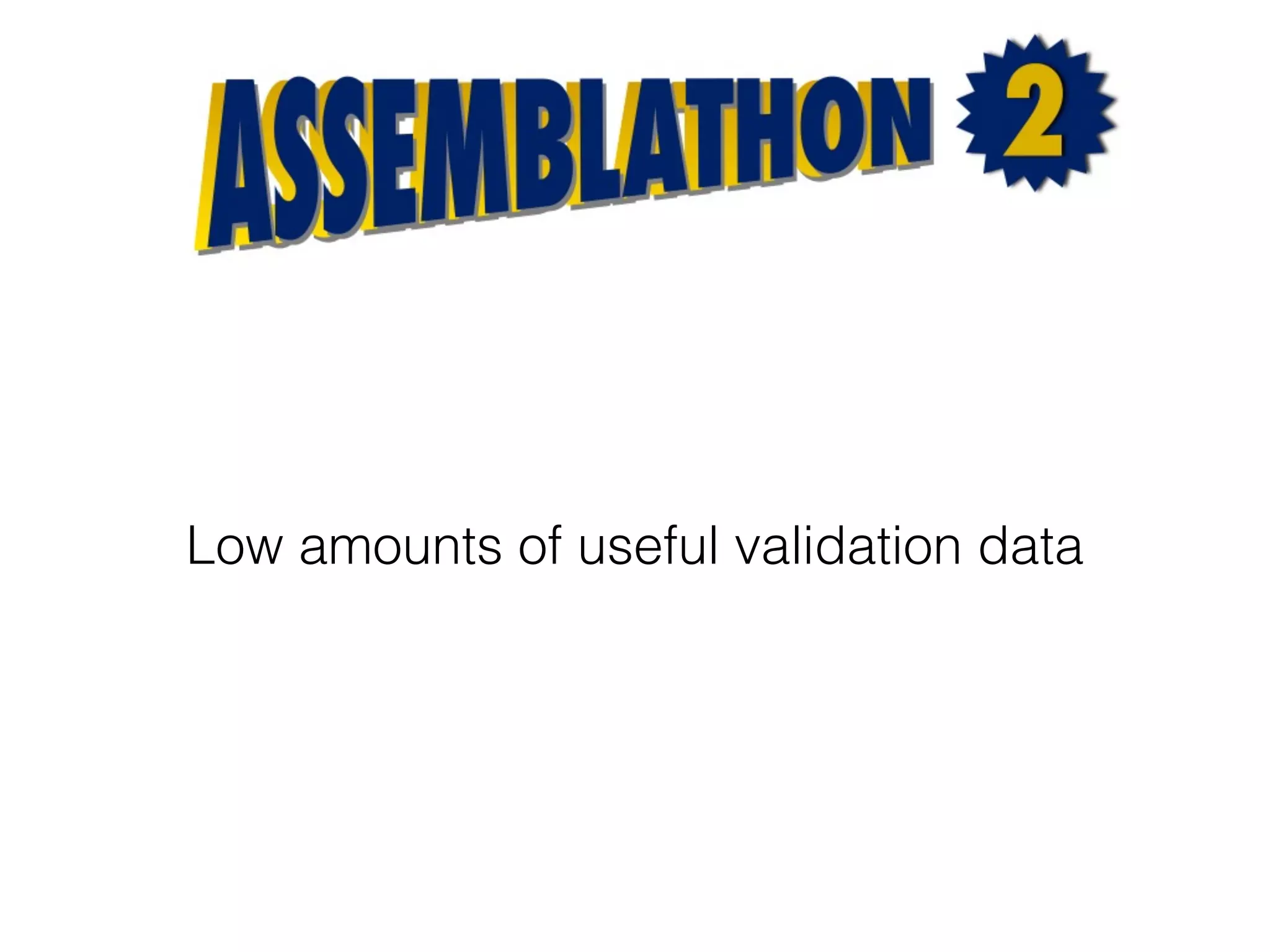 Low amounts of useful validation data
 