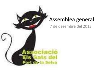 Assemblea general
7 de desembre del 2013

 
