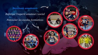 Seccions amateurs

Reforçar l’esperit amateur i social

 Potenciar les escoles formatives
 