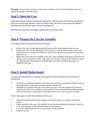 Assemble a desktop pc | DOCX