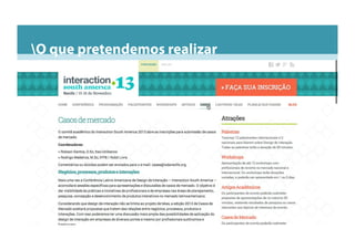 O que pretendemos realizar
 