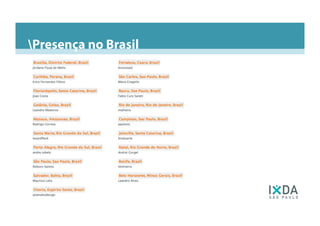 Presença no BrasilPresença nas Americas do Sul e CentralPresença no Brasil
 