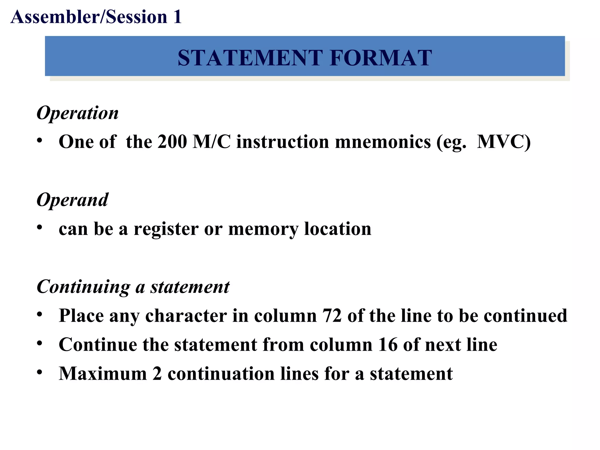 Assembler Language Tutorial for Mainframe Programmers | PPT ...