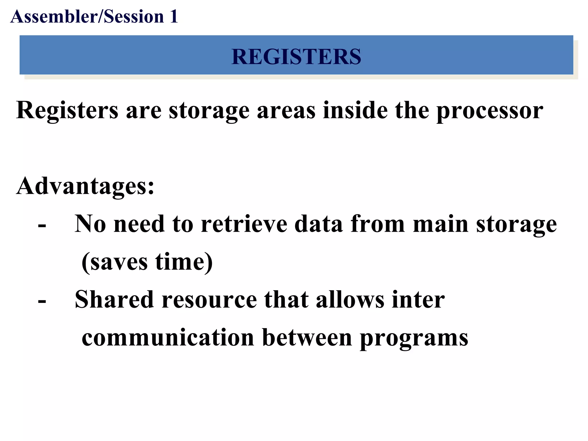 Assembler Language Tutorial for Mainframe Programmers | PPT ...