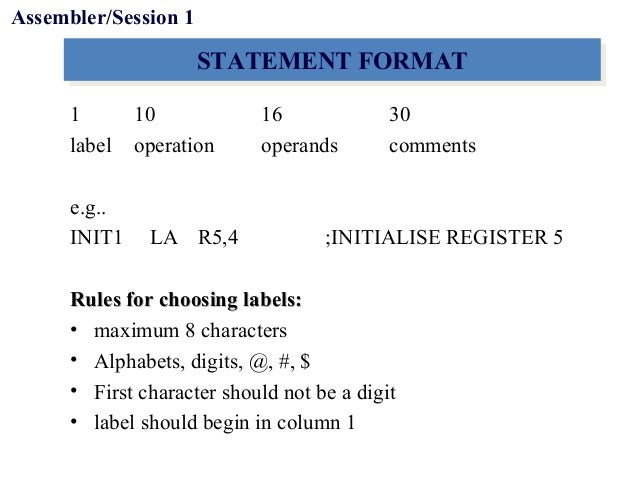 directives c assembler Programmers Mainframe Tutorial Language Assembler for
