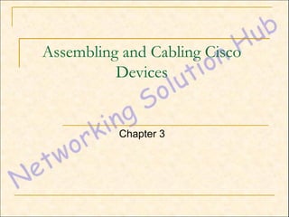 Assembling and Cabling Cisco
          Devices


          Chapter 3
 