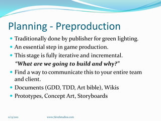 Great topics for another dayBusiness development, PR, MarketingProject managementManagement theoryPost launch issues.SCRUM/Agile – next door11/12/2011www.7levelstudios.com