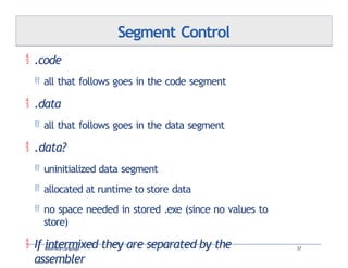 outline : basicc elements of assembly language | PPTX