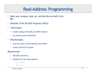 outline : basicc elements of assembly language | PPTX