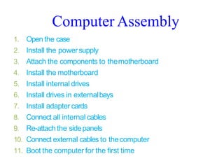 ASSEMBLY-AND-DISASSEMBLY.pptx | Computing | Technology & Computing
